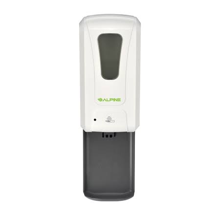 White Automatic Gel Hand Sanitizer and Soap Dispenser with Floor Stand A10452