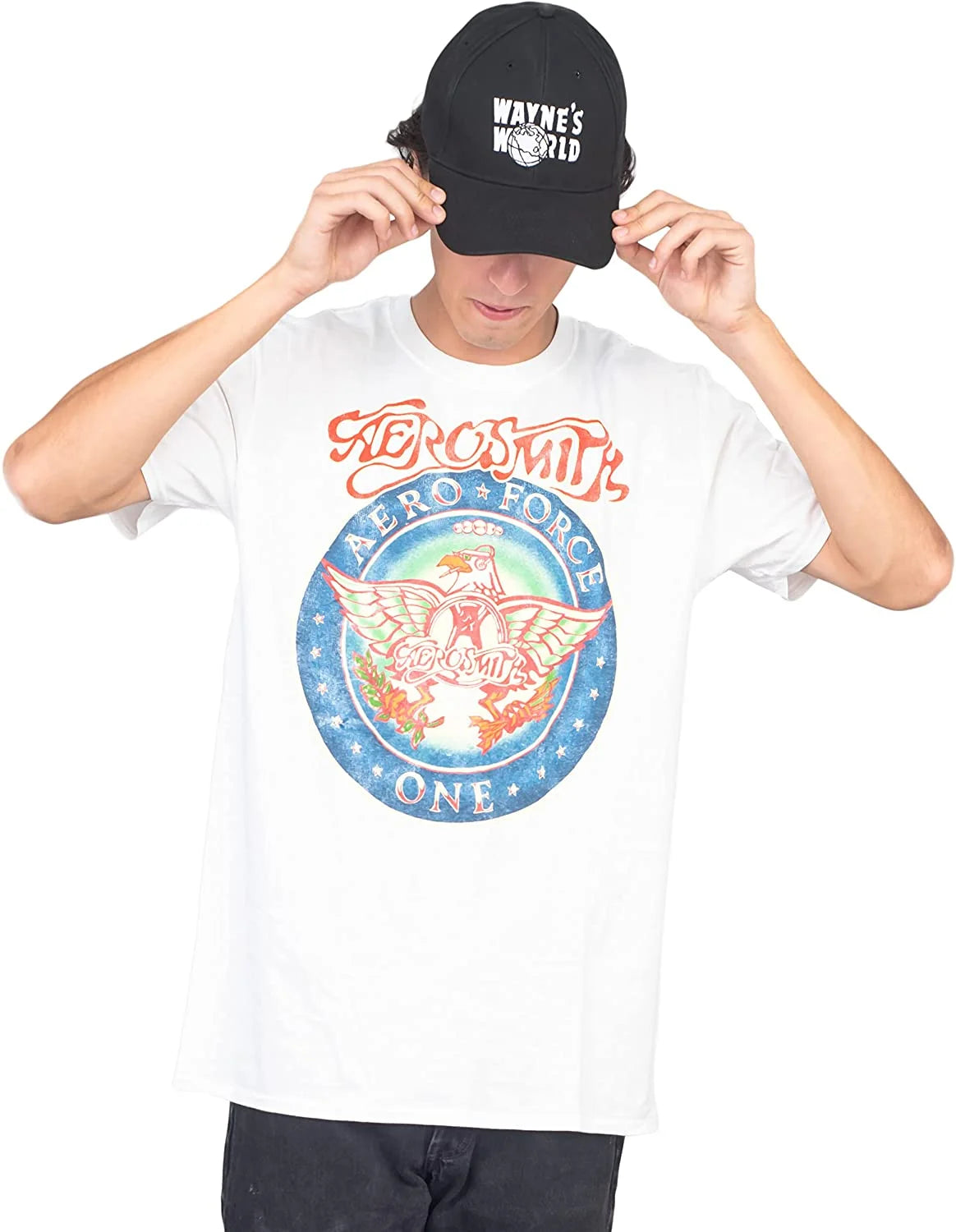 Wayne's World Costume Set Hat and Aerosmith T-shirt C287032