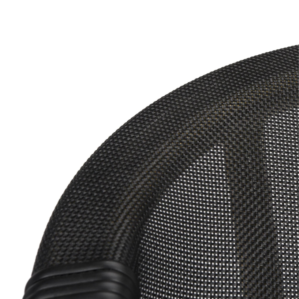 Black Stacking Arm Chair Set of 2 I4706