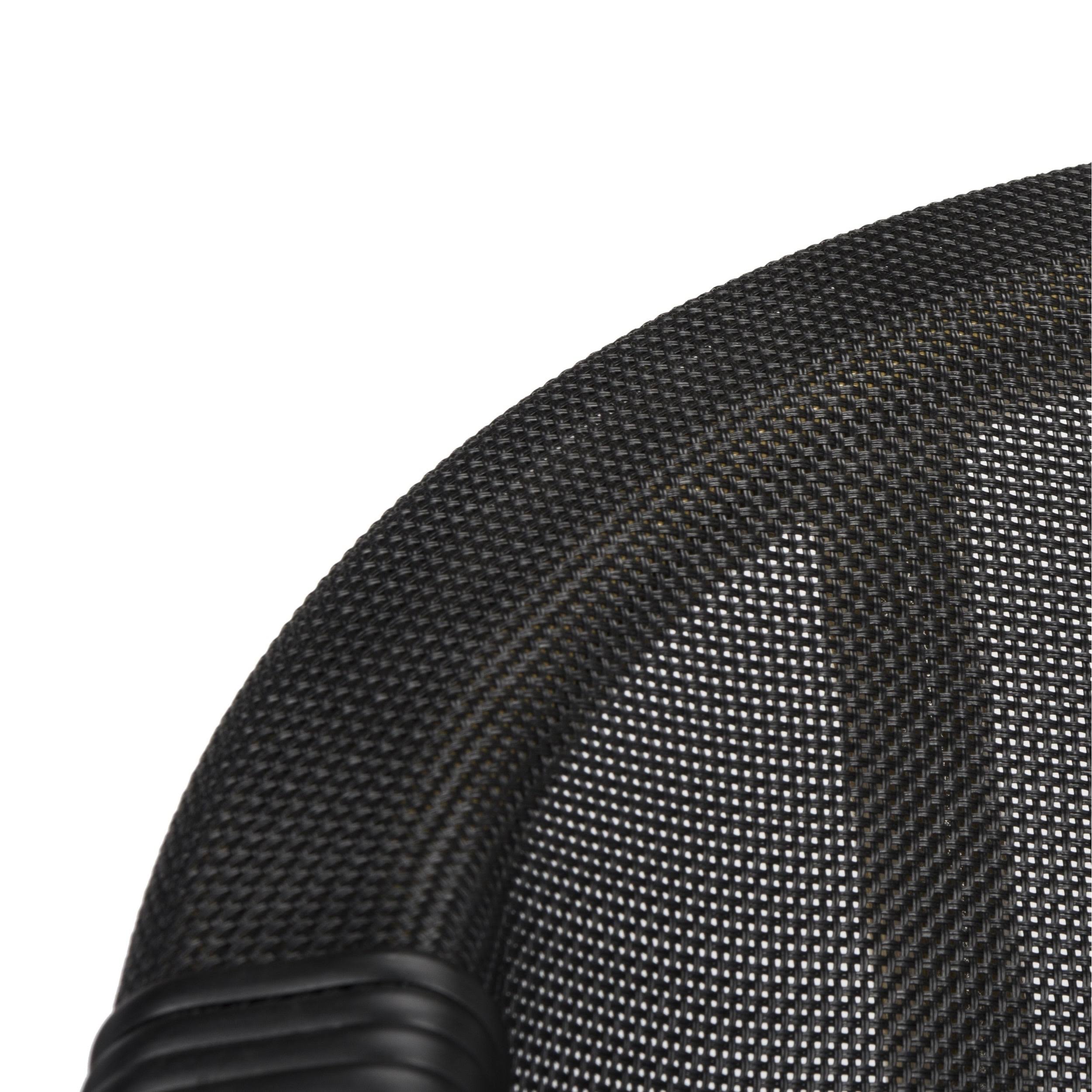 Black Stacking Arm Chair Set of 2 I4706