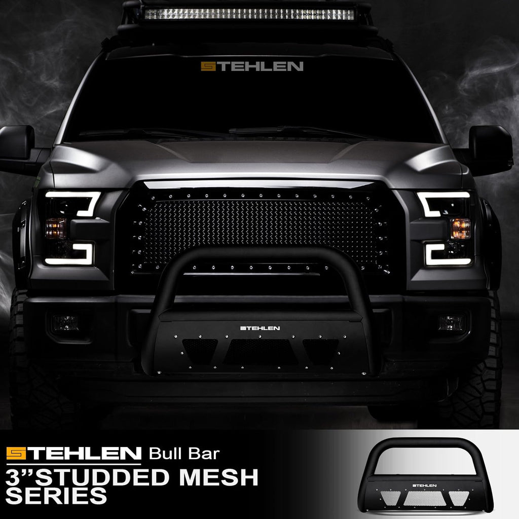 Matte Black Studded Mesh Bull Bar K66208