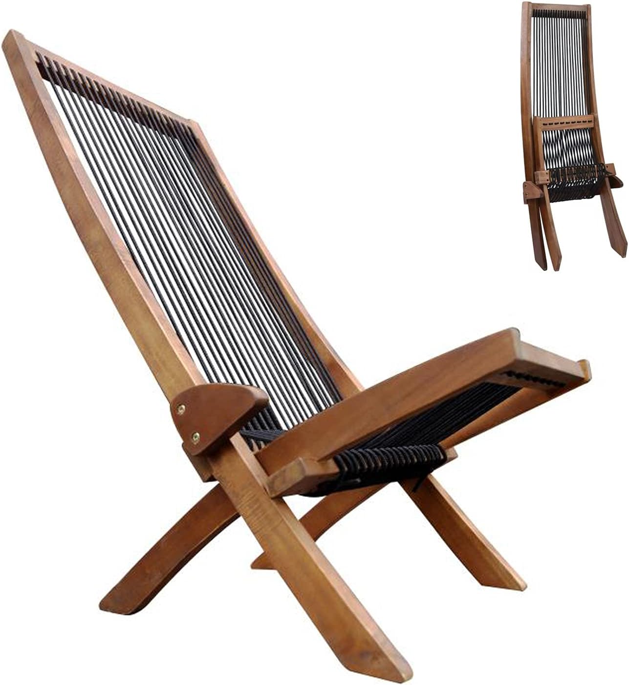 Acacia Wood Folding Lounge Chair B8317