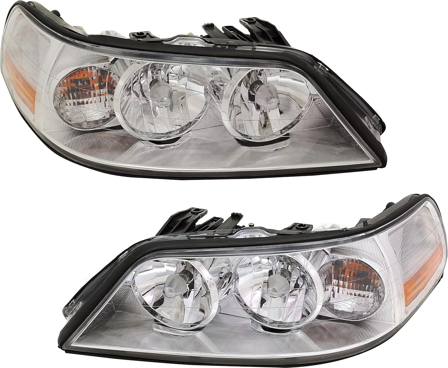 Headlight Assembly Set of 2 Clear Lens T9684