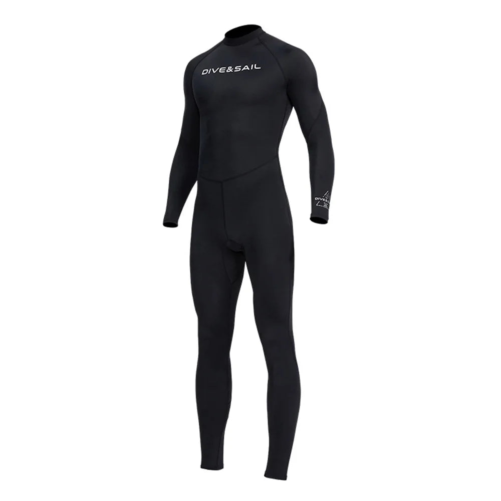 Men One Piece Swimsuit with Back Zipper Quick Dry Long Sleeve Surf Suit Y1172