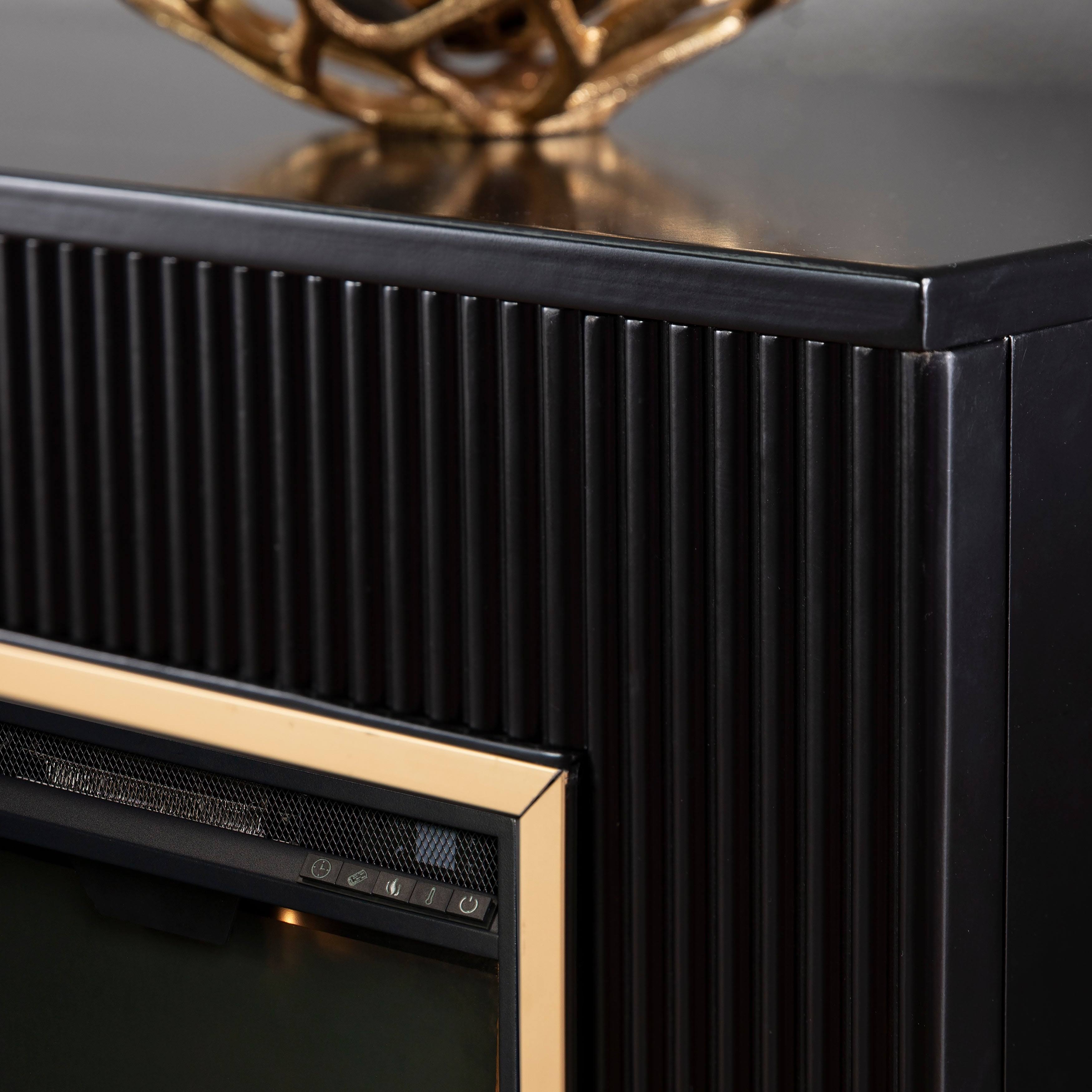 Black Wood Fireplace E6088