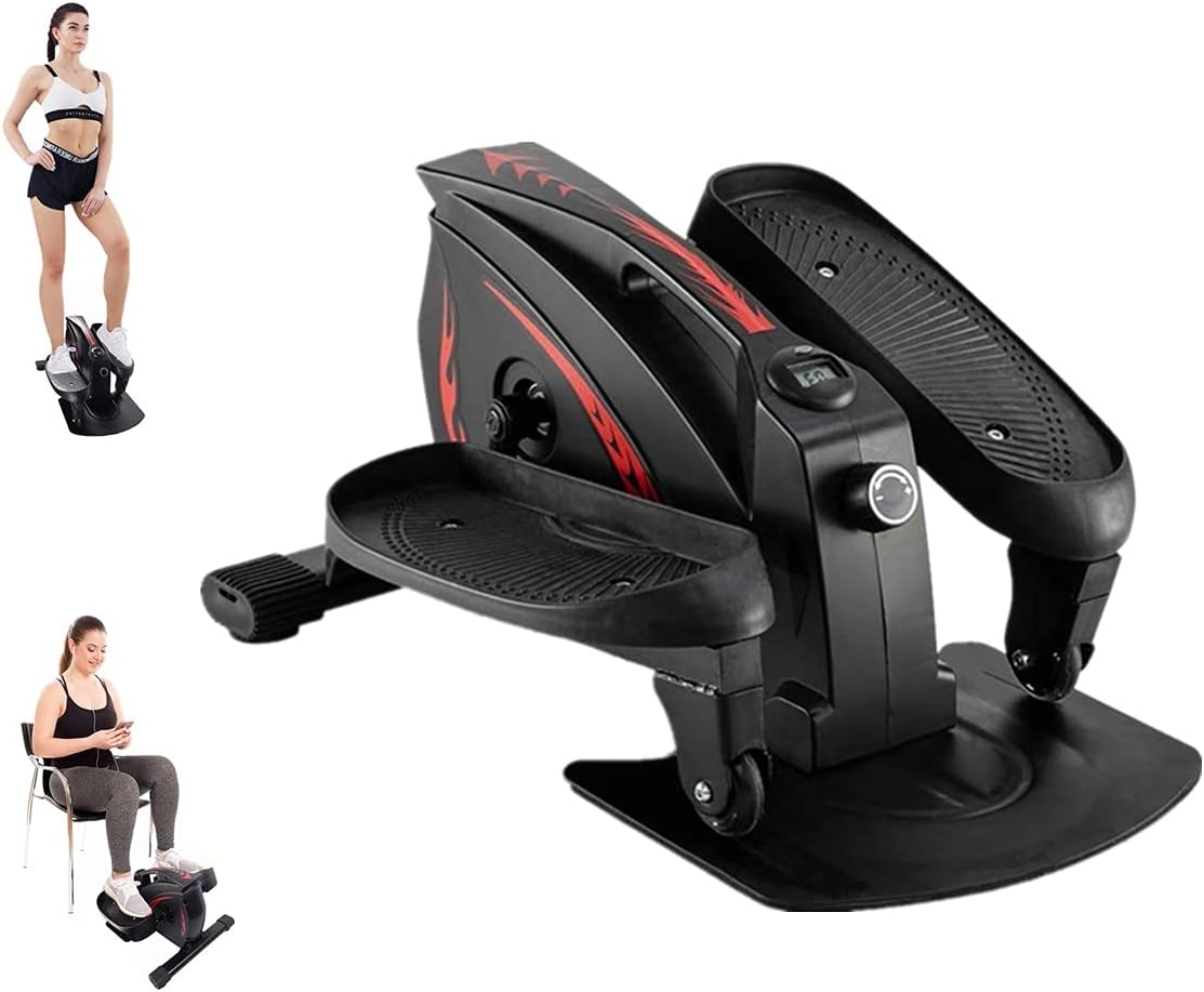 Mini Elliptical Machine Under Desk with Display Monitor and Adjustable Resistance Z6652