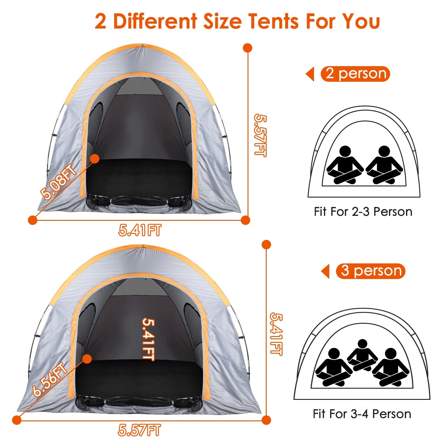 Waterproof Pickup Truck Tent with Carry Bag X486386