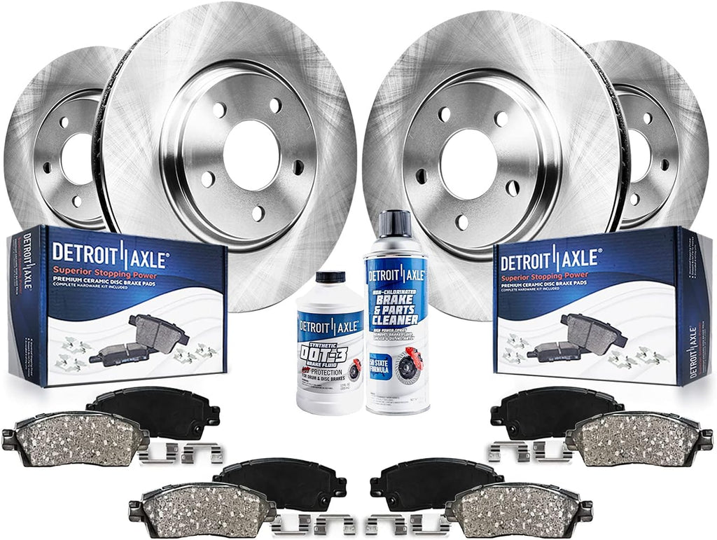 Front and Rear Disc Rotors Brake Pads 10pc Set E621