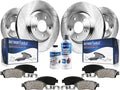 Front and Rear Disc Rotors Brake Pads 10pc Set E621