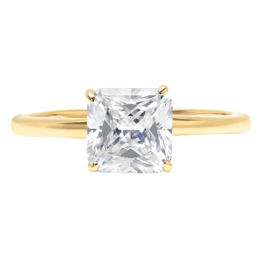 18K Yellow Gold Solitaire Engagement Ring Q469922