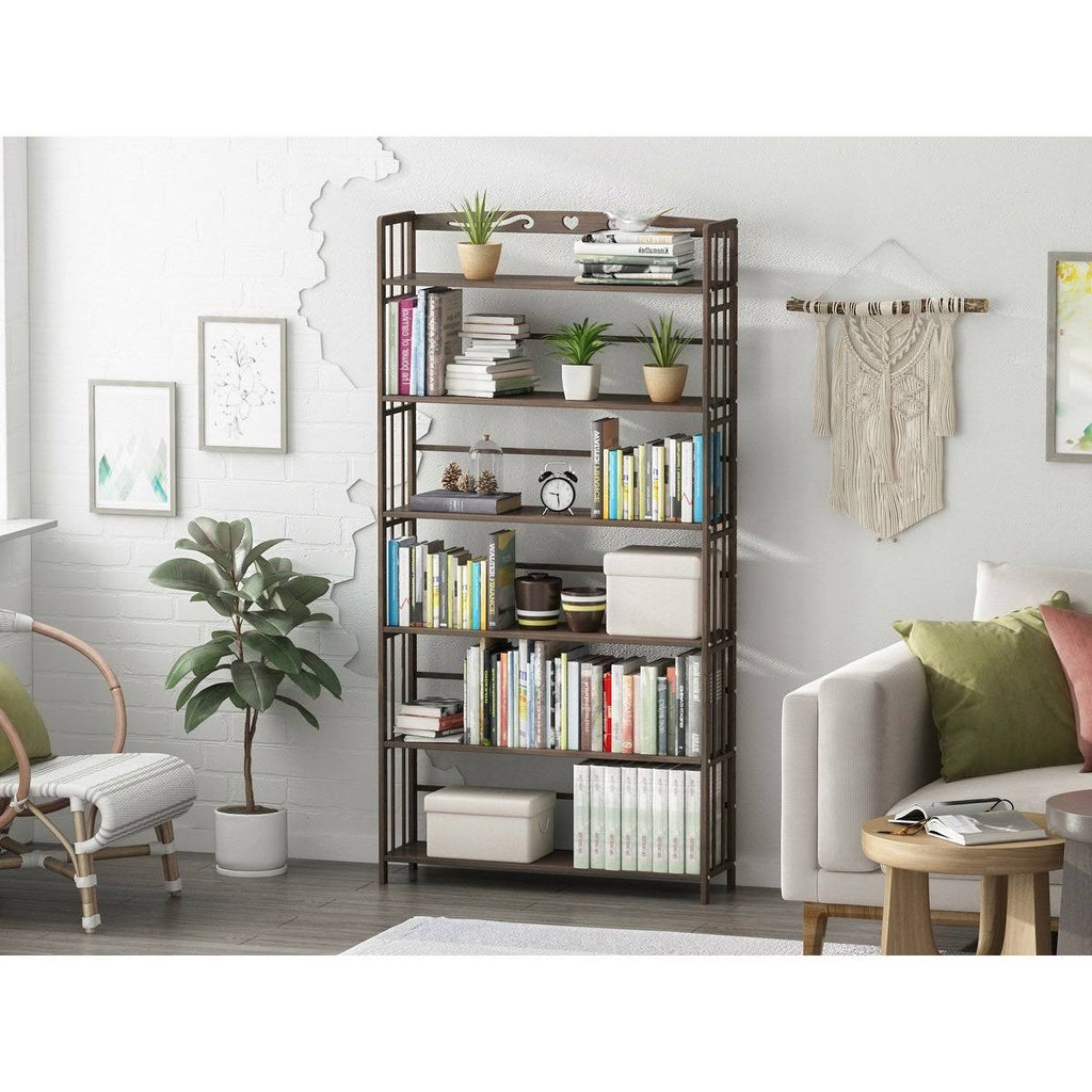 Solid Wood Etagere Bookcase Bookshelf R919495
