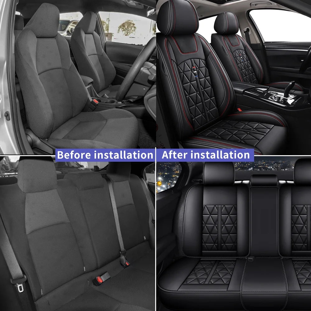 PU Leather Car Seat Cover Full Set T122304