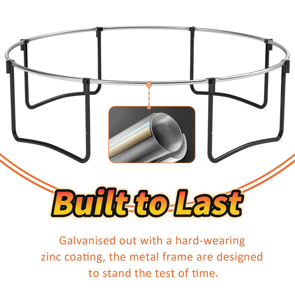 10FT Trampoline with Basketball Hoop and Enclosure V32959