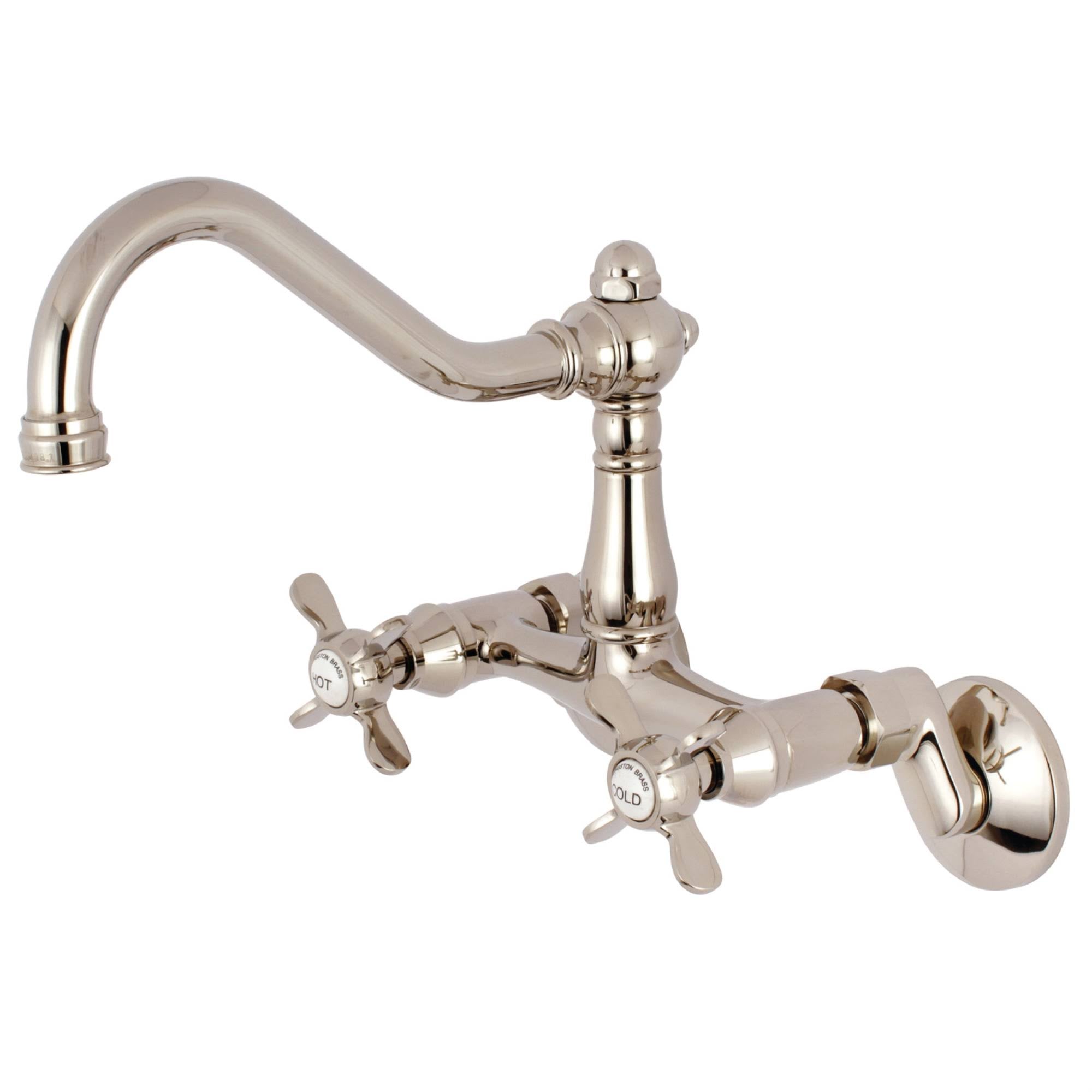 Polished Nickel Wall Mount Kitchen Faucet Q3452