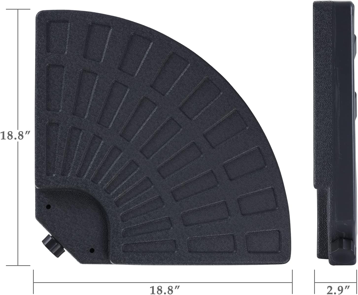 4PCS Black Cantilever Offset Patio Umbrella Stand Base Plate V691419