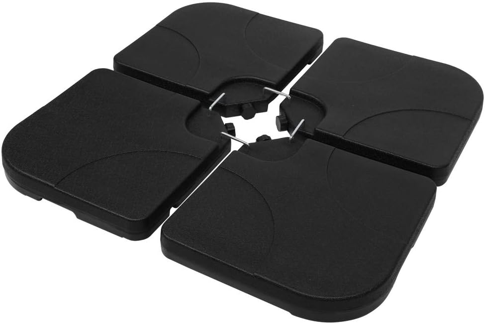 4PCS Black Cantilever Offset Patio Umbrella Stand Base Plate V691419