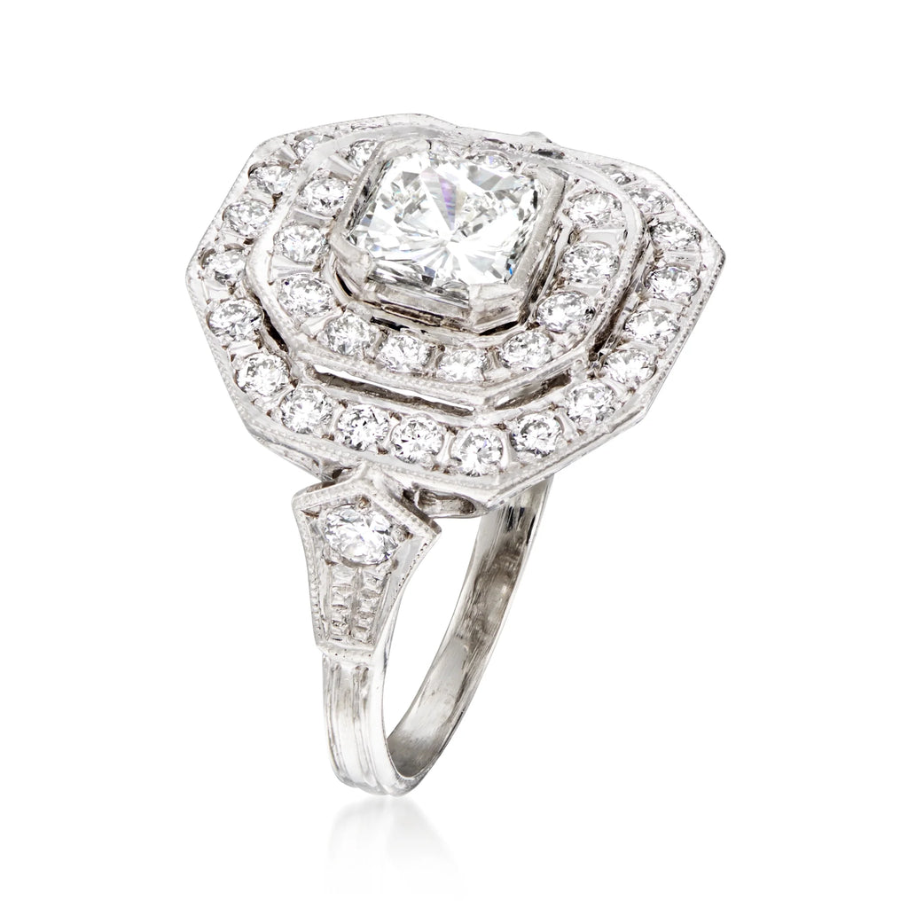 Vintage Diamond Ring in Platinum R695384