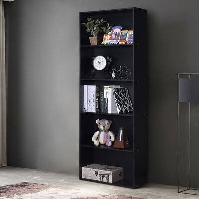 Black 67'' H x 23.5'' W Standard Bookcase X180327