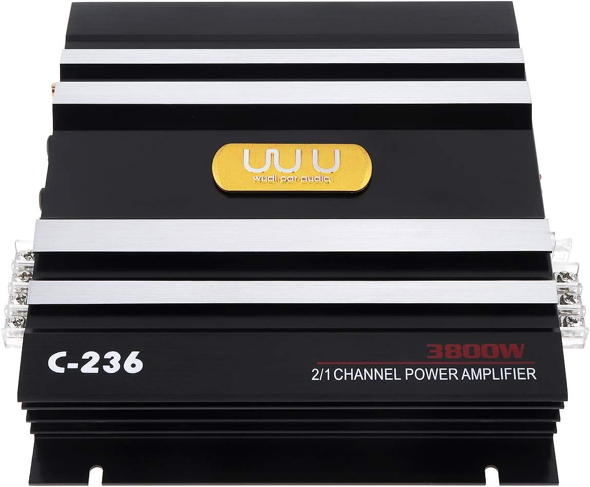 3800W 2 Channel Car Audio Amplifier Aluminum Alloy, Pack of 2 V101749