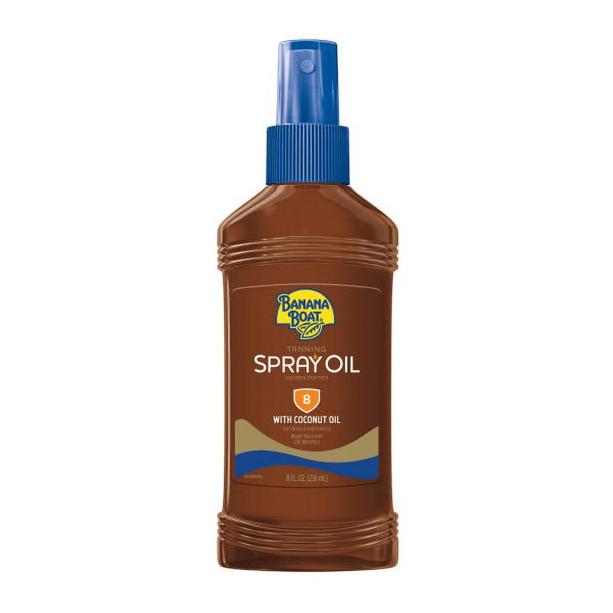 Deep Tanning Oil Pump Spray Sunscreen SPF 8 - 8 Ounces (Pack of 3) N502