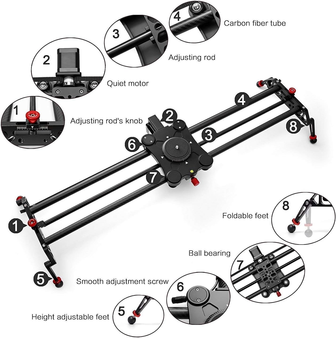 31 80cm Camera Slider Rail System S422