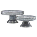 Round Gold Metal Set of 2 Cake Stand E884