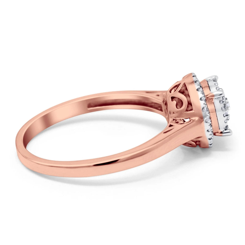 14K Rose Gold Diamond Engagement Ring Size 5 G61333