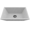 Cast Stone Gray Handmade Square Vessel Bathroom Sink M679