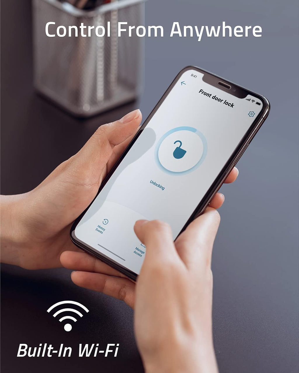Smart Lock with Fingerprint Scanner and Touchscreen Keypad U683769