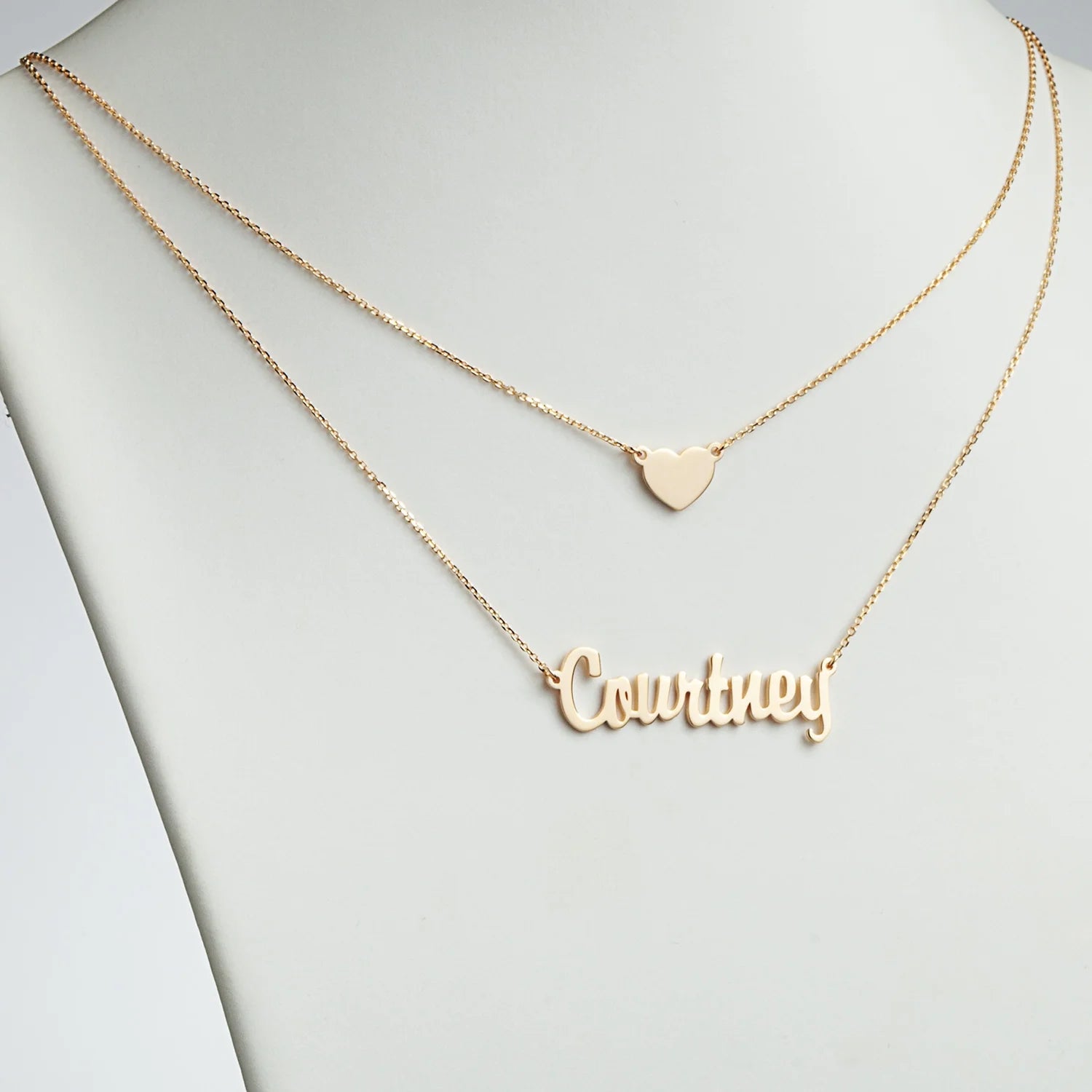 Sterling Silver Layered Double Necklace V1794