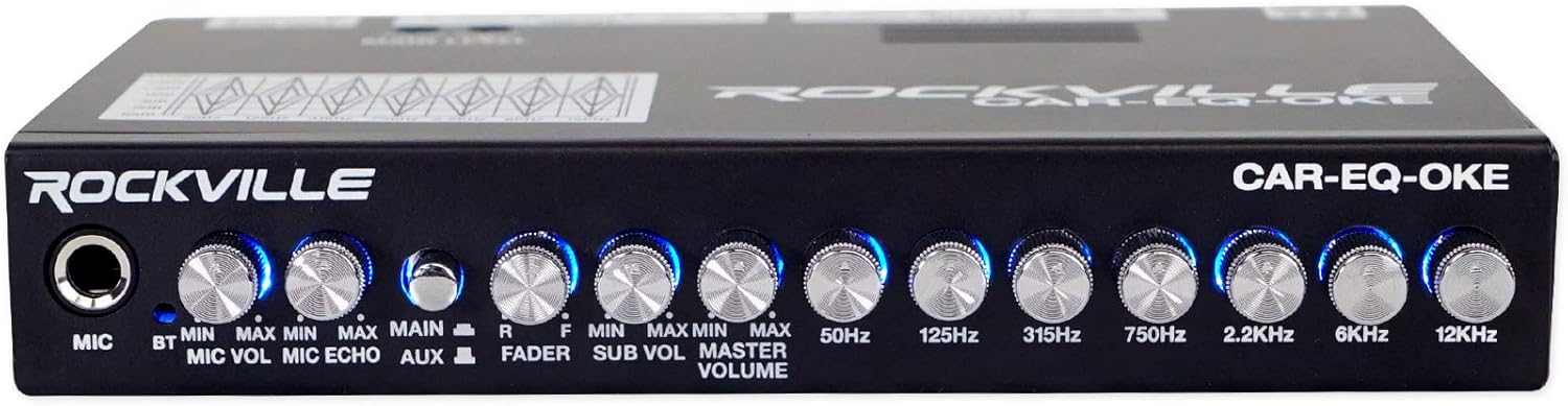 7 Band Equalizer with Bluetooth and Mic Input Karaoke Pack of 2 W984