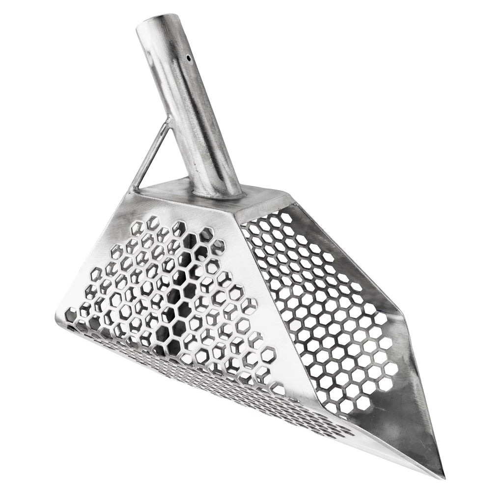 Stainless Metal Detector Sand Scoop with Hexagon Holes R60938