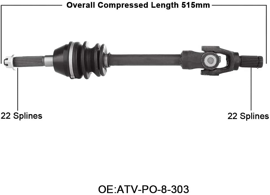 CV Axle Complete Shaft Assembly Pack of 2 A57074