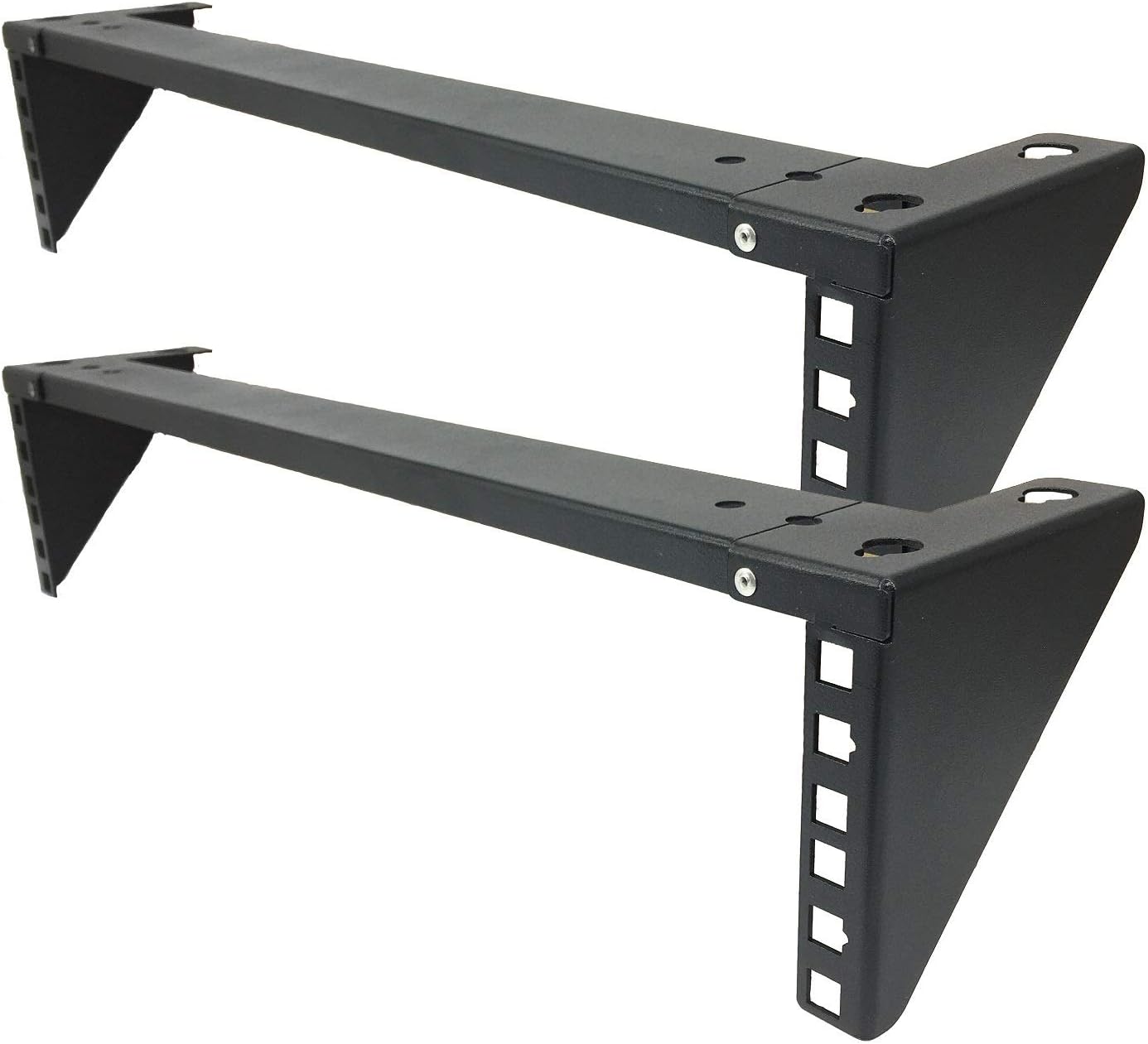 2U Light-Loading Foldable 19 Inches Cold Rolled Steel Vertical Wall Mount Rack L434695