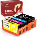 4 Pack Cyan Magenta Yellow Black Ink Cartridge Combo Pack for HP 910 XL R14369