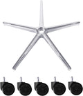 28 Inch Metal Chair Base Replacement with 5 Casters G9341