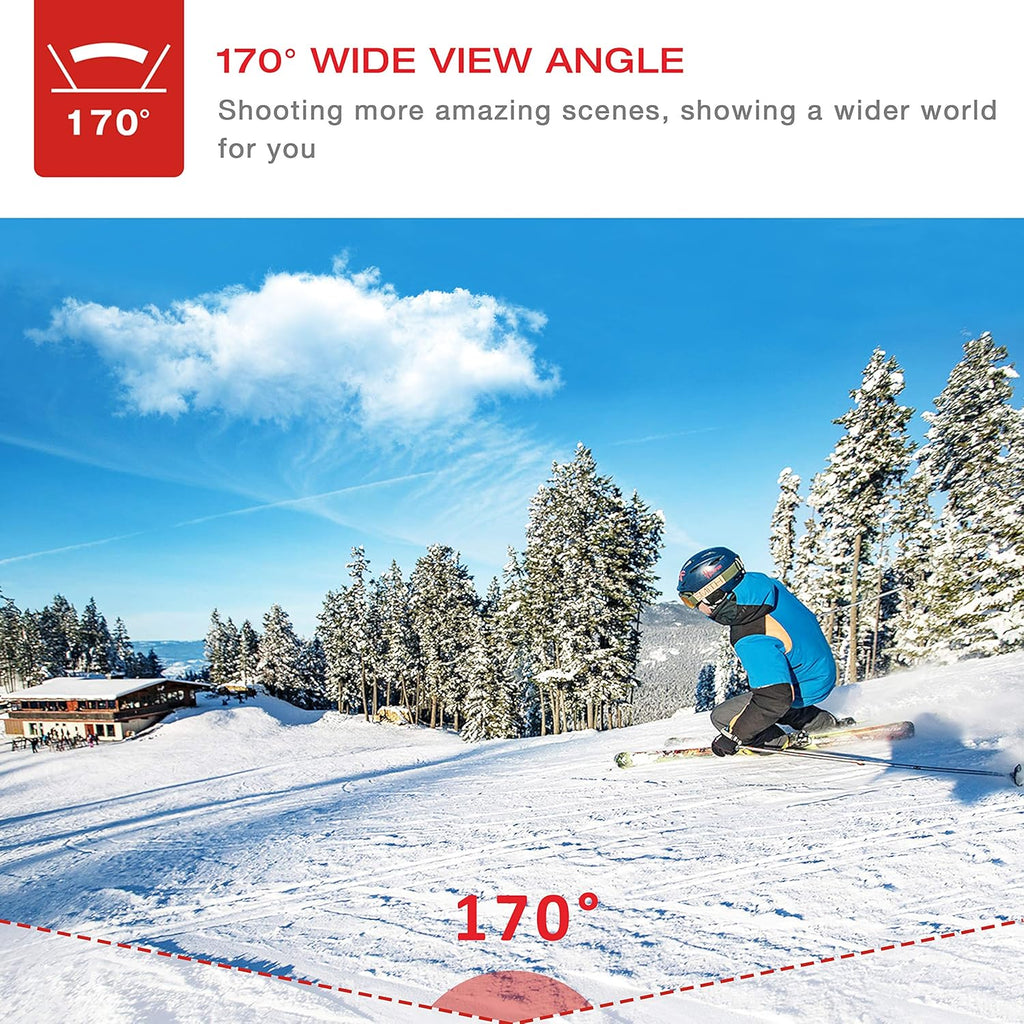 4K Waterproof Action Camera with 2 Batteries R834046