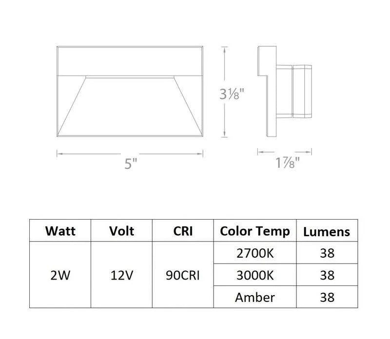 Landscape LED Low Voltage Outdoor Step and Wall Light T650764
