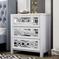 Antique White 3 Drawer Accent Chest I507