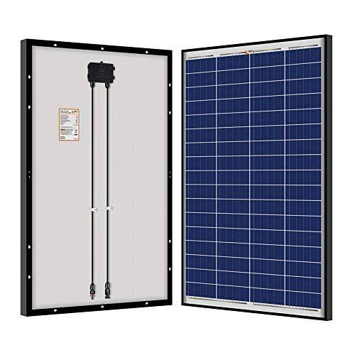 2 Pieces 100 Watt 12 Volt Polycrystalline Solar Panel Black Frame M322
