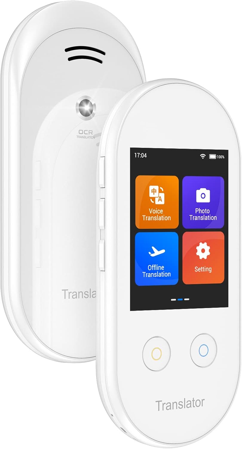 White AI Language Translator Device 108 Languages Q7702