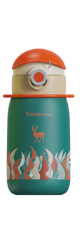 Dark Green Straw Thermos Cup P773663