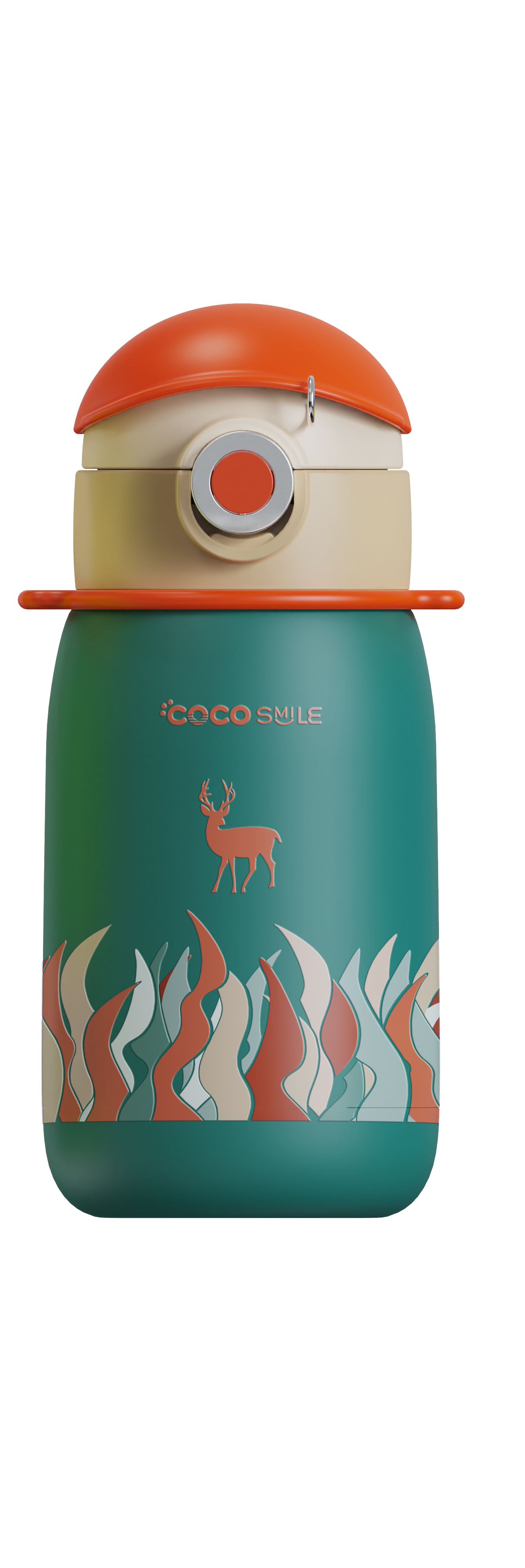 Dark Green Straw Thermos Cup P773663