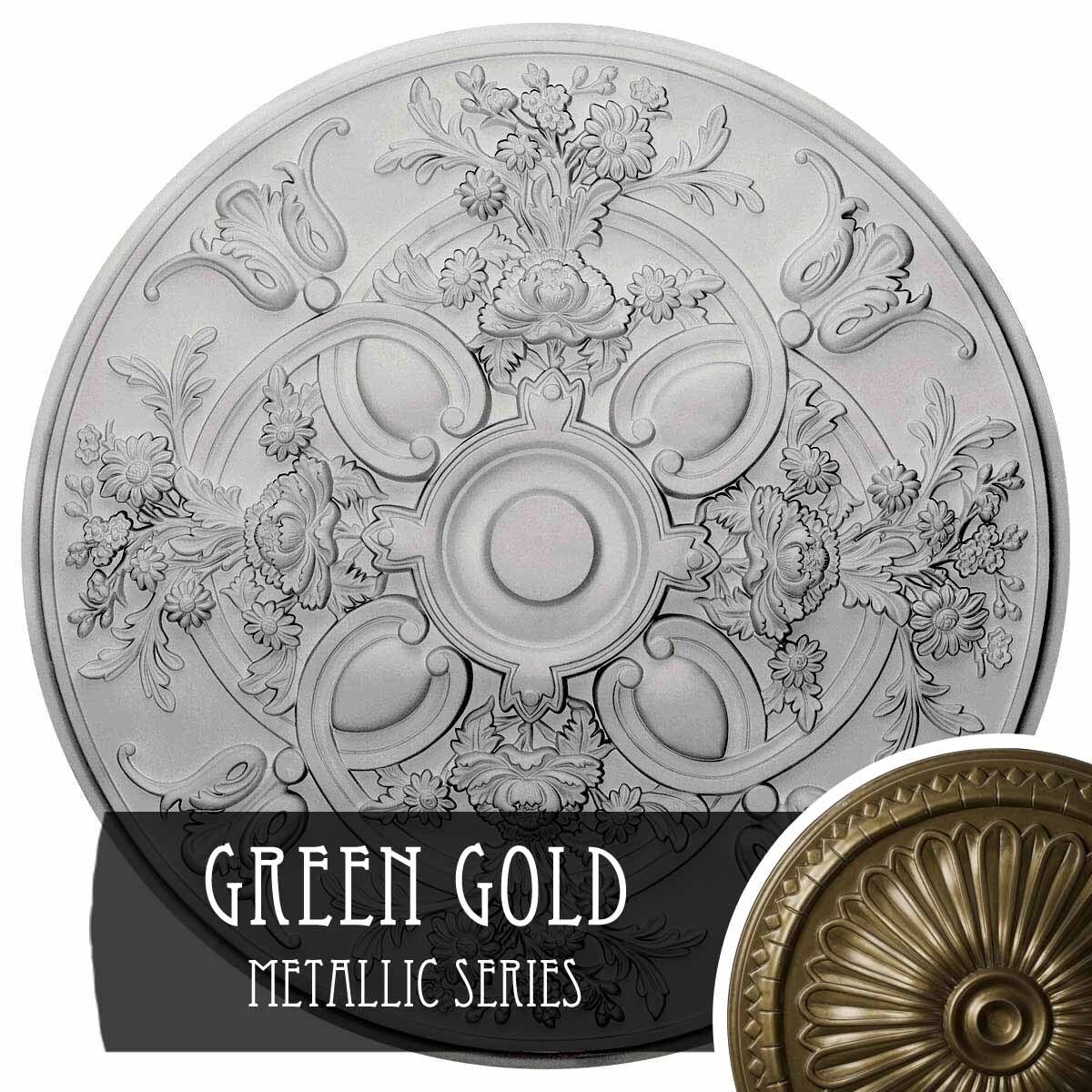 Green Gold Ceiling Medallion D487
