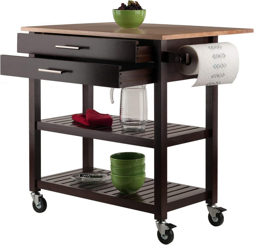 Cappuccino Natural Kitchen Cart K554532