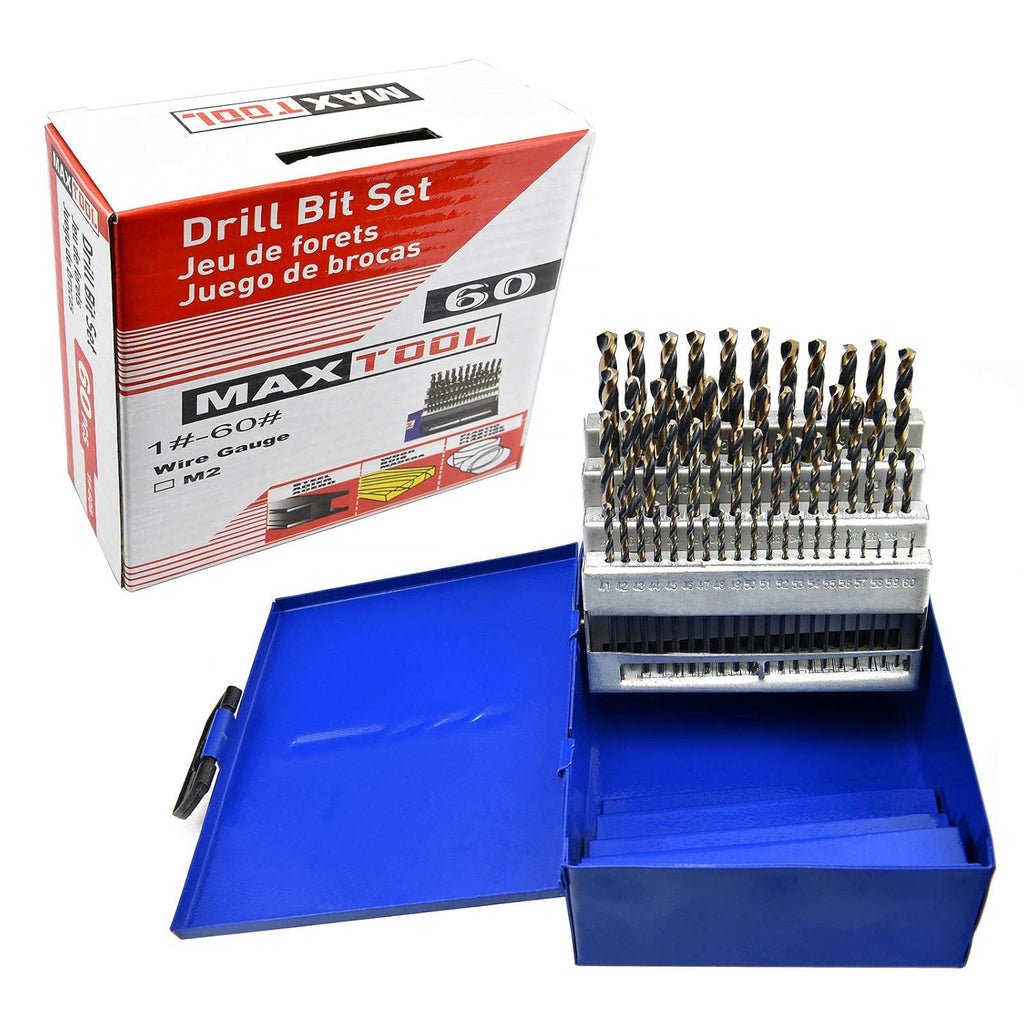 60 Piece High Speed Steel M2 Twist Drill Bit Set Y571