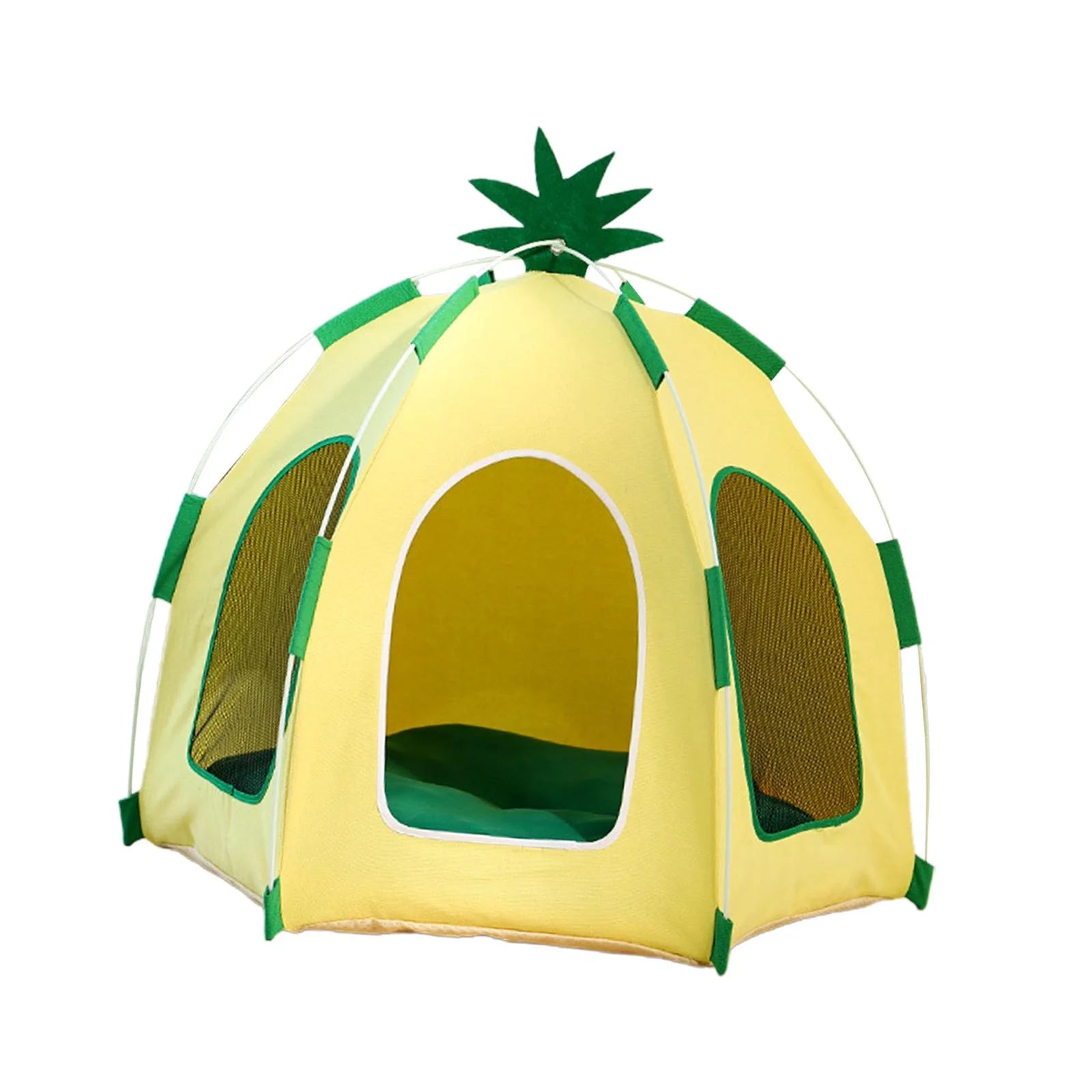 Pineapple Cat Dog Tent Hut Portable Pet House J43708