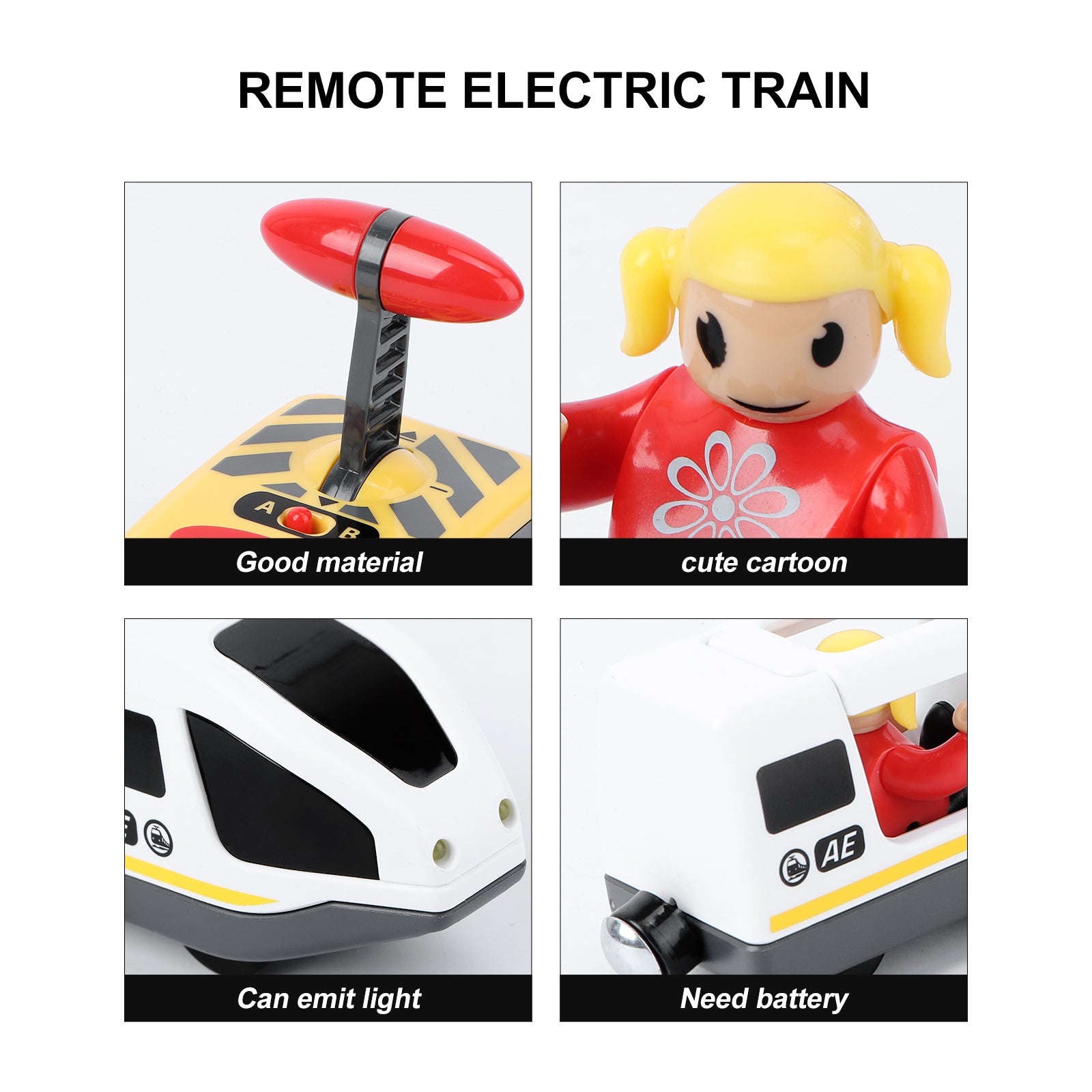 Electric Train Toy RC Train Model Educational Toy for Kids H119