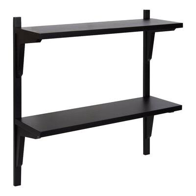 Black Mid-Century Wall Shelf B170