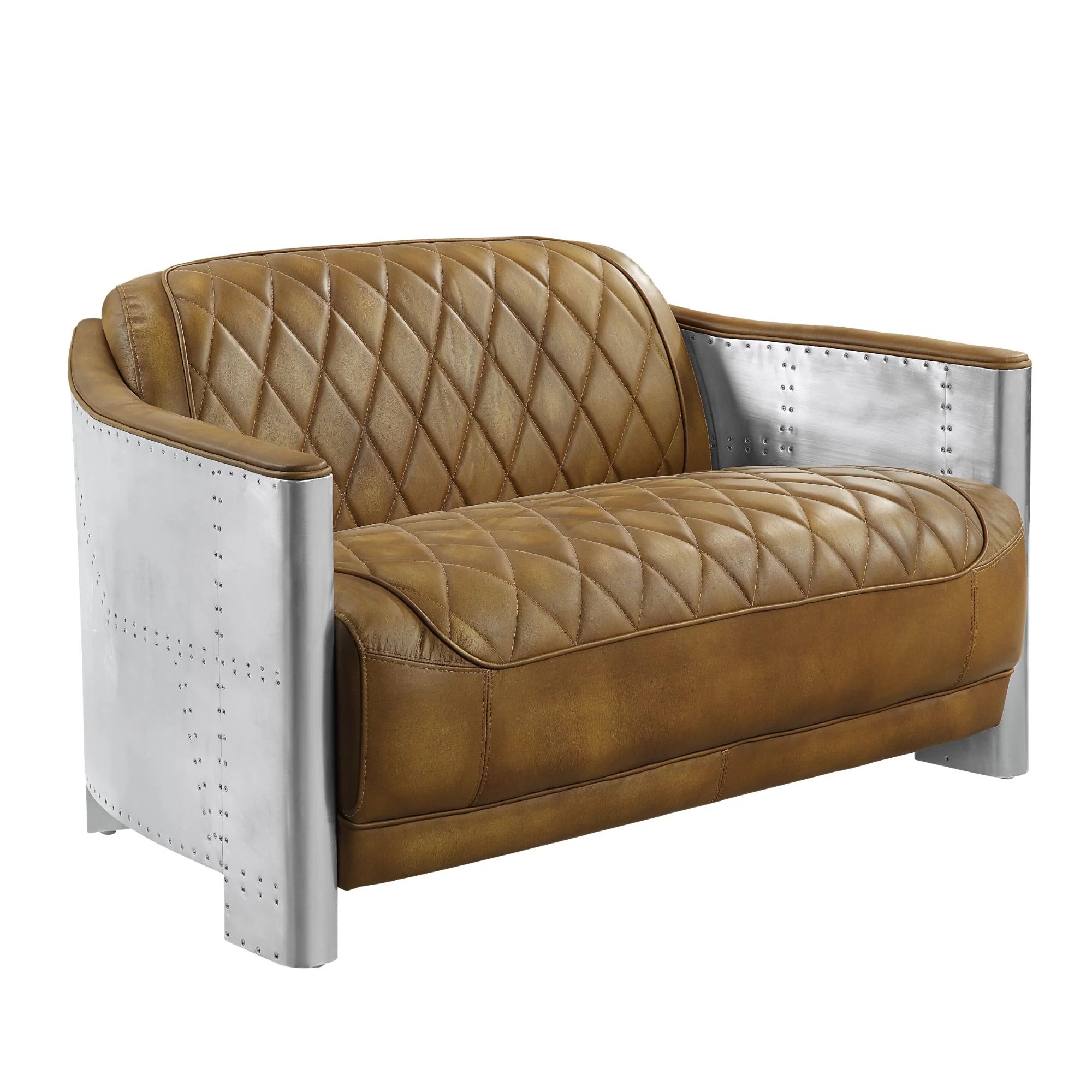 Espresso Top Grain Leather Loveseat K7357